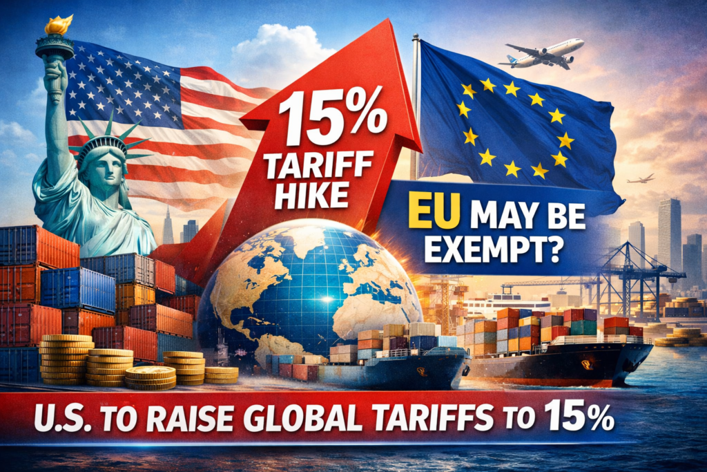 US tariff increase to 15 percent global trade policy